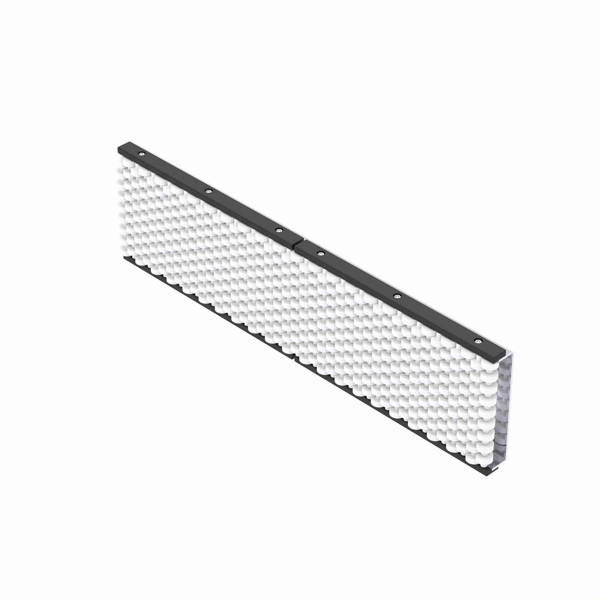 System Plast Roller Combiner Rail: 1.5"W X 6.48"H X 24"L Beige Stainless Steel - VG-682-SS-6-2