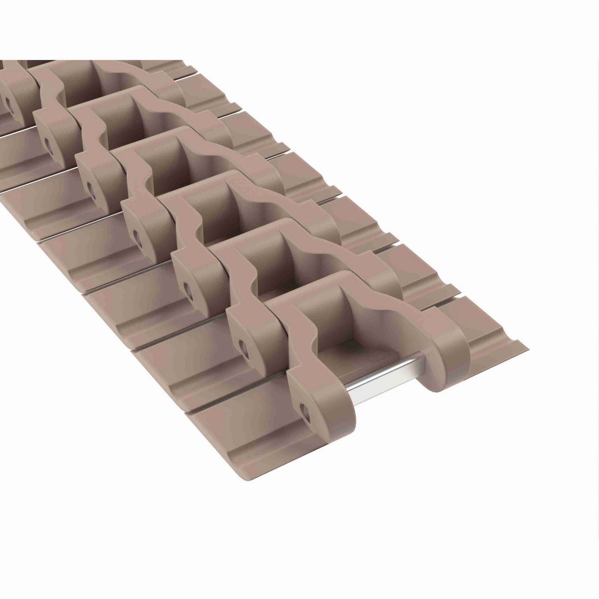 Rexnord 882B Side-flexing Solid Top, Material: Tan Low Friction, Width: 4.5in, Pitch: 1.5in - LF882K4-1/2