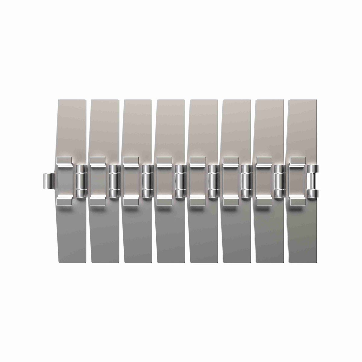 Rexnord 881TAB Side-flexing Solid Top, Material: Austenitic Stainless Steel, Width: 7.5in, Pitch: 1.5in - 765.31.72