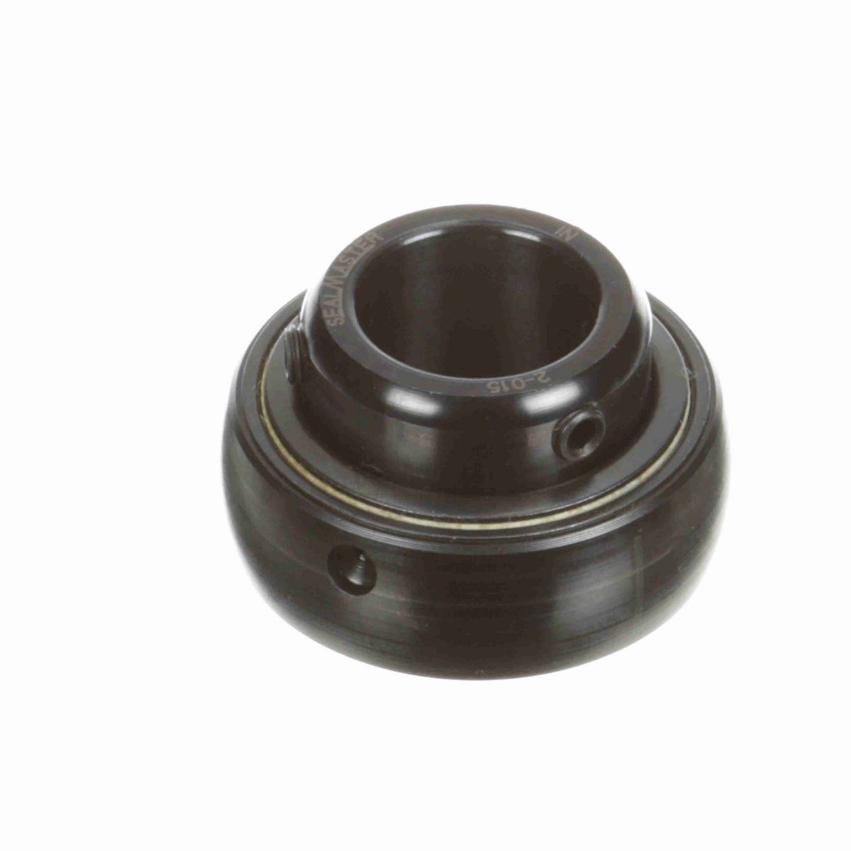 Sealmaster Mounted Insert Only Ball Bearing - 52100 Bearing Steel, Black Oxided - Setscrew Lock - 2-015