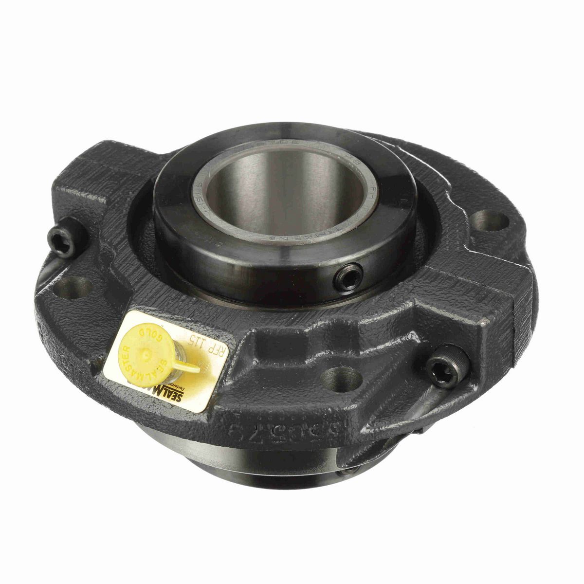 Sealmaster Mounted Cast Iron Piloted Flange Tapered Roller - 52100 Bearing Steel - Double Collar Mount Lock - RFP 115