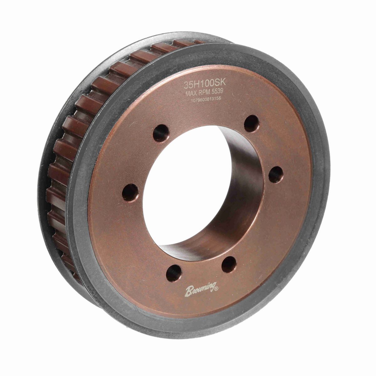 Browning Steel Bushed Bore Gearbelt Pulley - 35H100SK