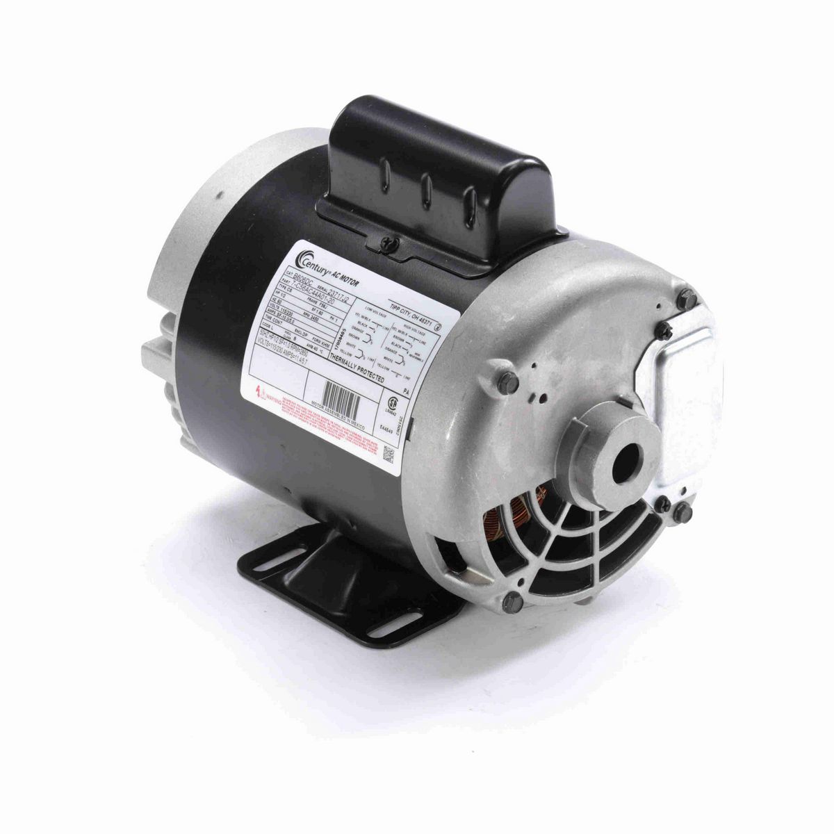Century Centrifugal Pumps Motor, 1/2 HP, 1 Ph, 60 Hz, 115/230 V, 3600 RPM, F56J Frame, DP - B606DC