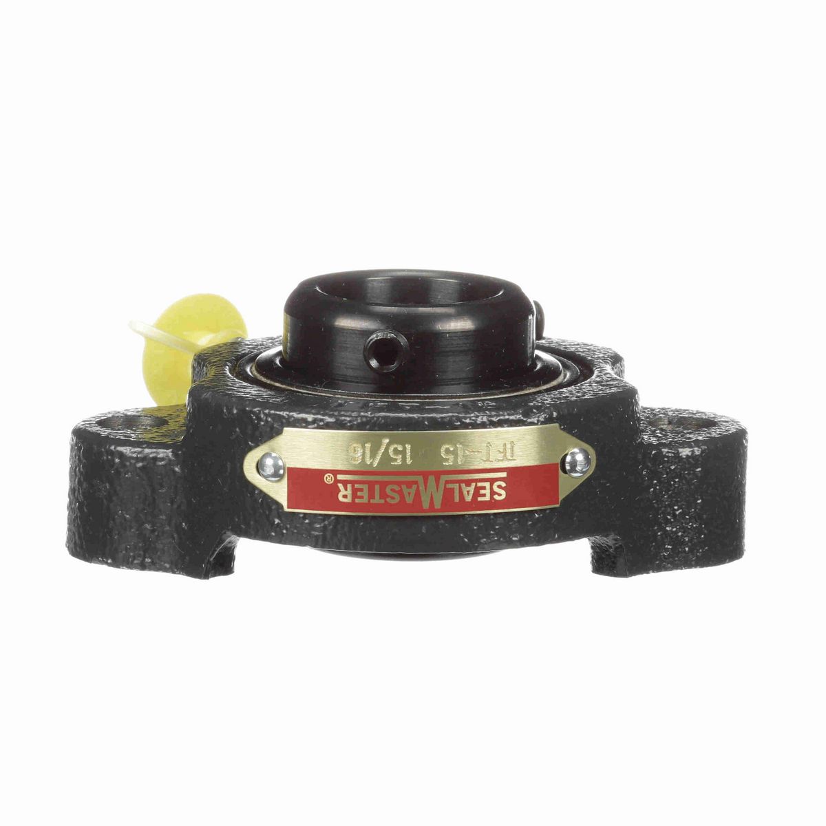 Sealmaster Mounted Cast Iron Two Bolt Flange Ball Bearing - 52100 Bearing Steel, Black Oxided - Setscrew Lock - TFT-15