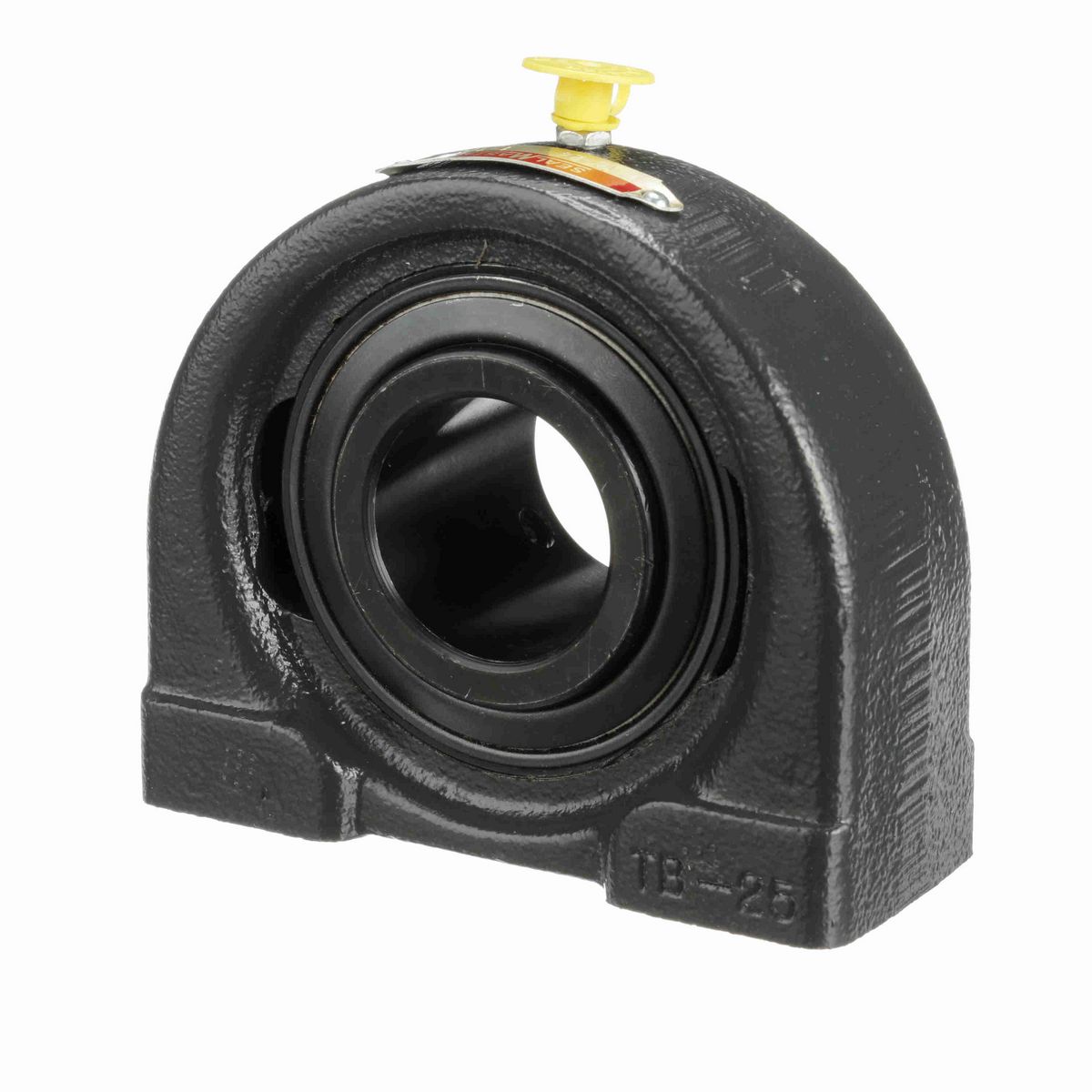 Sealmaster Mounted Cast Iron Tapped Base Pillow Block Ball Bearing - 52100 Bearing Steel, Black Oxided - Setscrew Lock - TB-24