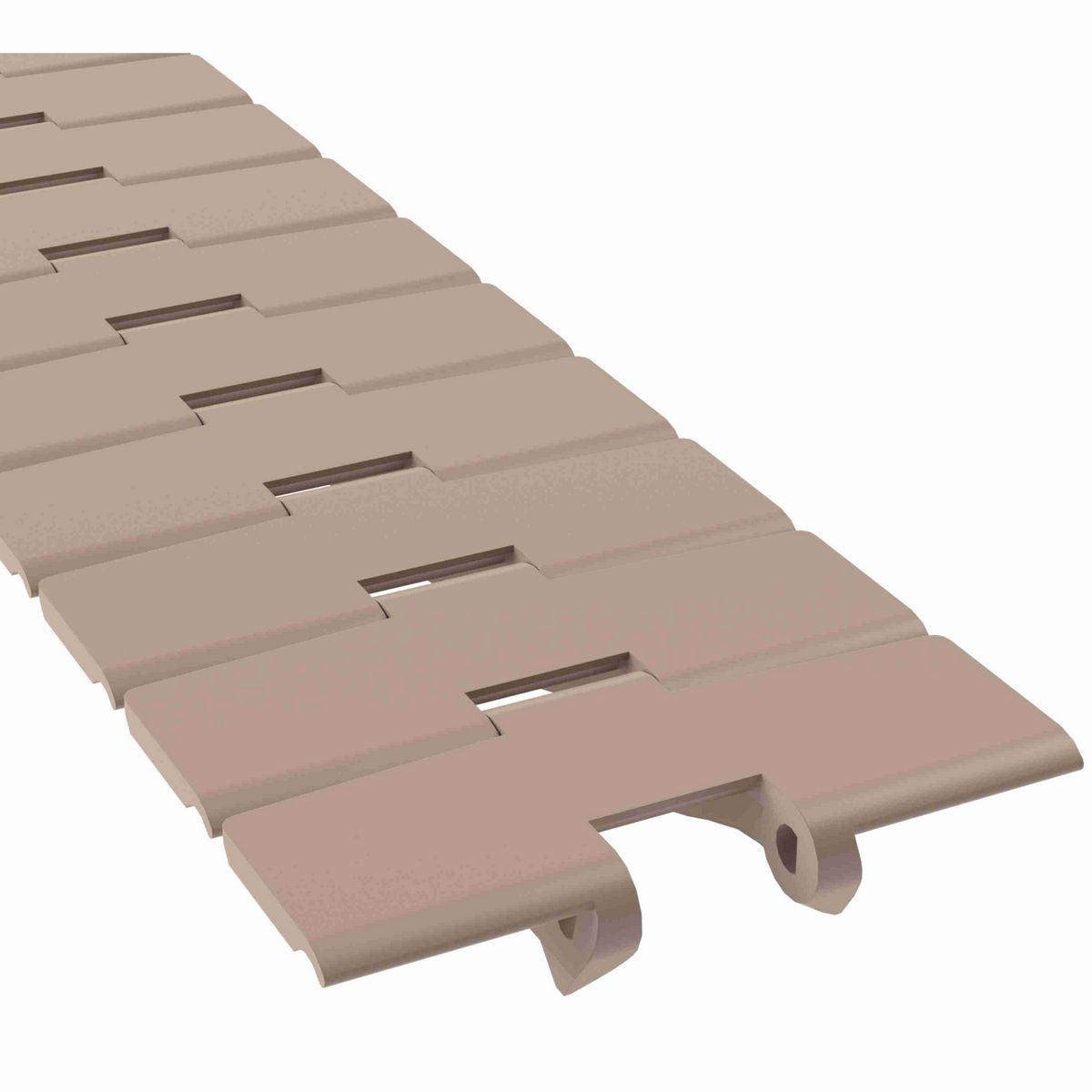 Rexnord 879B Side-flexing Solid Top, Material: Tan Low Friction, Width: 4.5in, Pitch: 1.5in - LF879K4-1/2