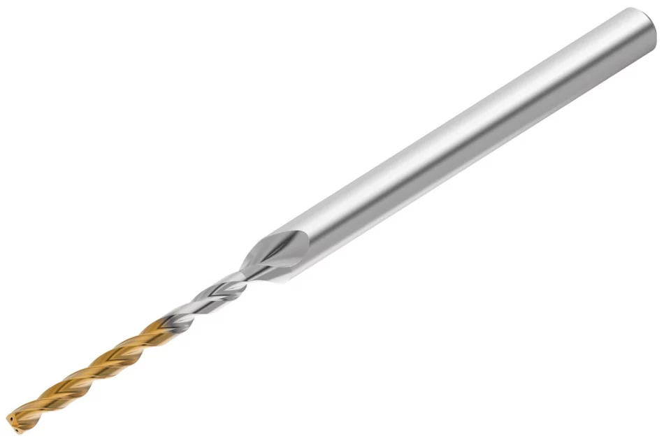 Solid Carbide Deep Hole Drill for Small Diameters in Multiple Materials Kennametal KenDrill Micro - 12 x D - Internal Coolant - Straight Shank - Metric [7070714]