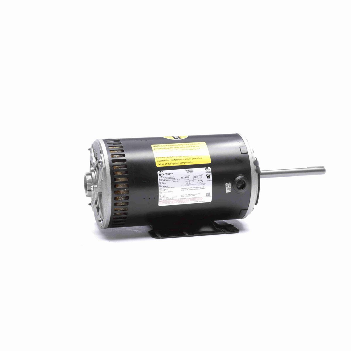 Century JuggerNaut® Condenser Fan Motor, 1.5 HP, 3 Ph, 60 Hz, 208-230/460 V, 900 RPM, 56HZ Frame, OPAO - H1054RBV1