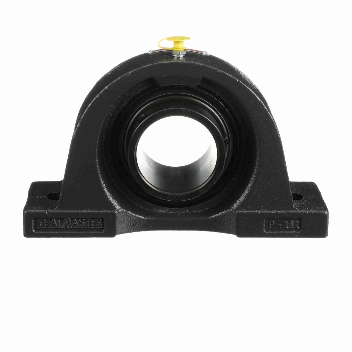 Sealmaster Mounted Cast Iron Two Bolt Pillow Block Ball Bearing - 52100 Bearing Steel, Black Oxided - Setscrew Lock - NP-39C