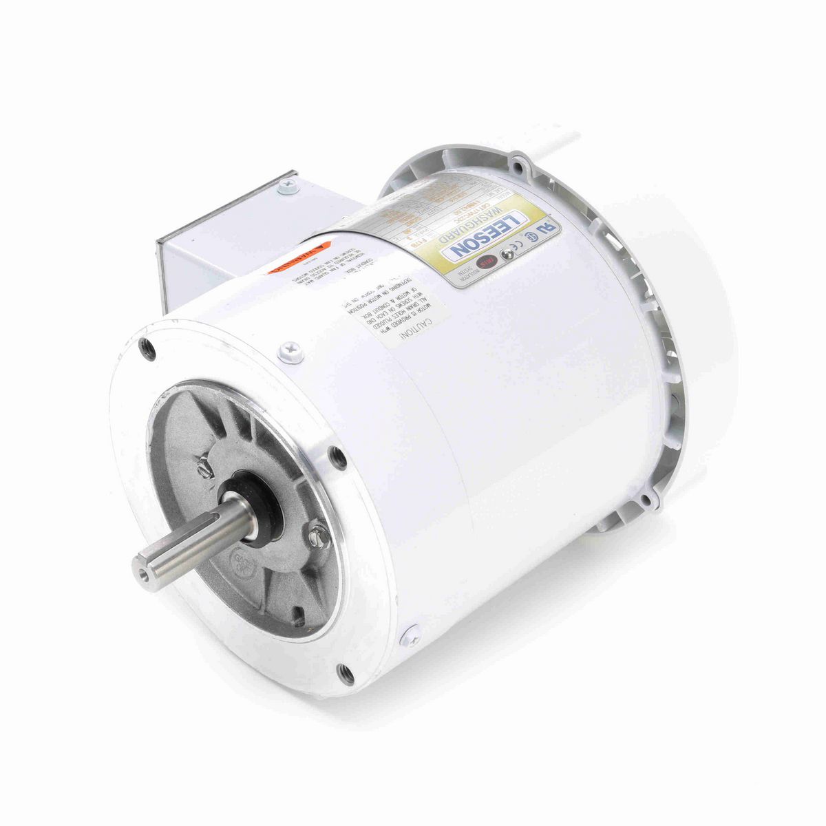 LEESON White Duck™ General Purpose Motor, 0.33 & 0.25 HP, 3 Ph, 60 & 50 Hz, 230/460 & 190/380 V, 1800 & 1500 RPM, 56C Frame, TEFC - 116642.00