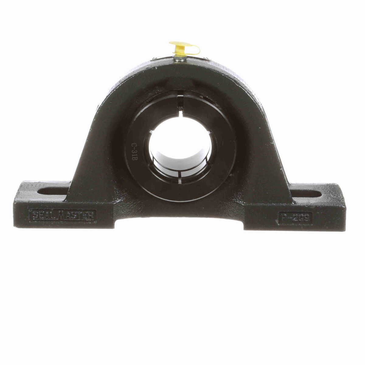 Sealmaster Mounted Cast Iron Two Bolt Pillow Block Ball Bearing - 52100 Bearing Steel, Black Oxided - Concentric Lock - SP-31T