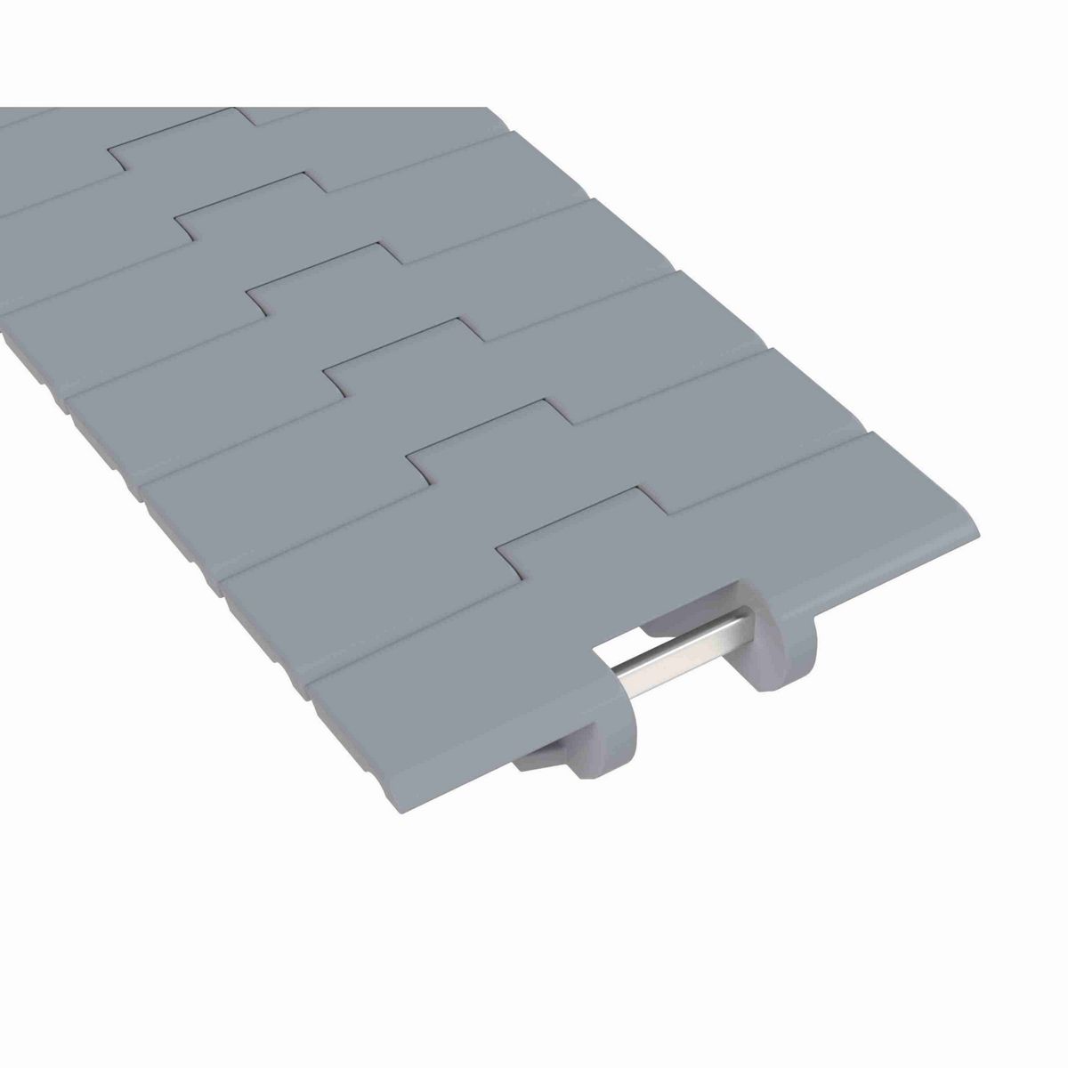 Rexnord 882TAB Side-flexing Solid Top, Material: Silver Platinum Series™ X, Width: 6in, Pitch: 1.5in - 10292834