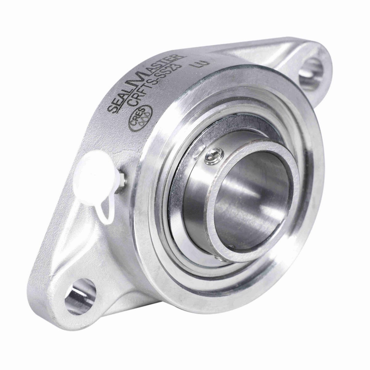Sealmaster Mounted Stainless Steel Two Bolt Pillow Block Ball Bearing - 440C Stainless Steel - SS Setscrew Lock - Corrosion Resistant - CRFTS-SS24