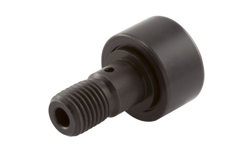 Игольчатый опорный ролик с цапфой RBC H24L, цилиндрический, повышенной грузоподъемности, с уплотнением, со шлицем под отвёртку