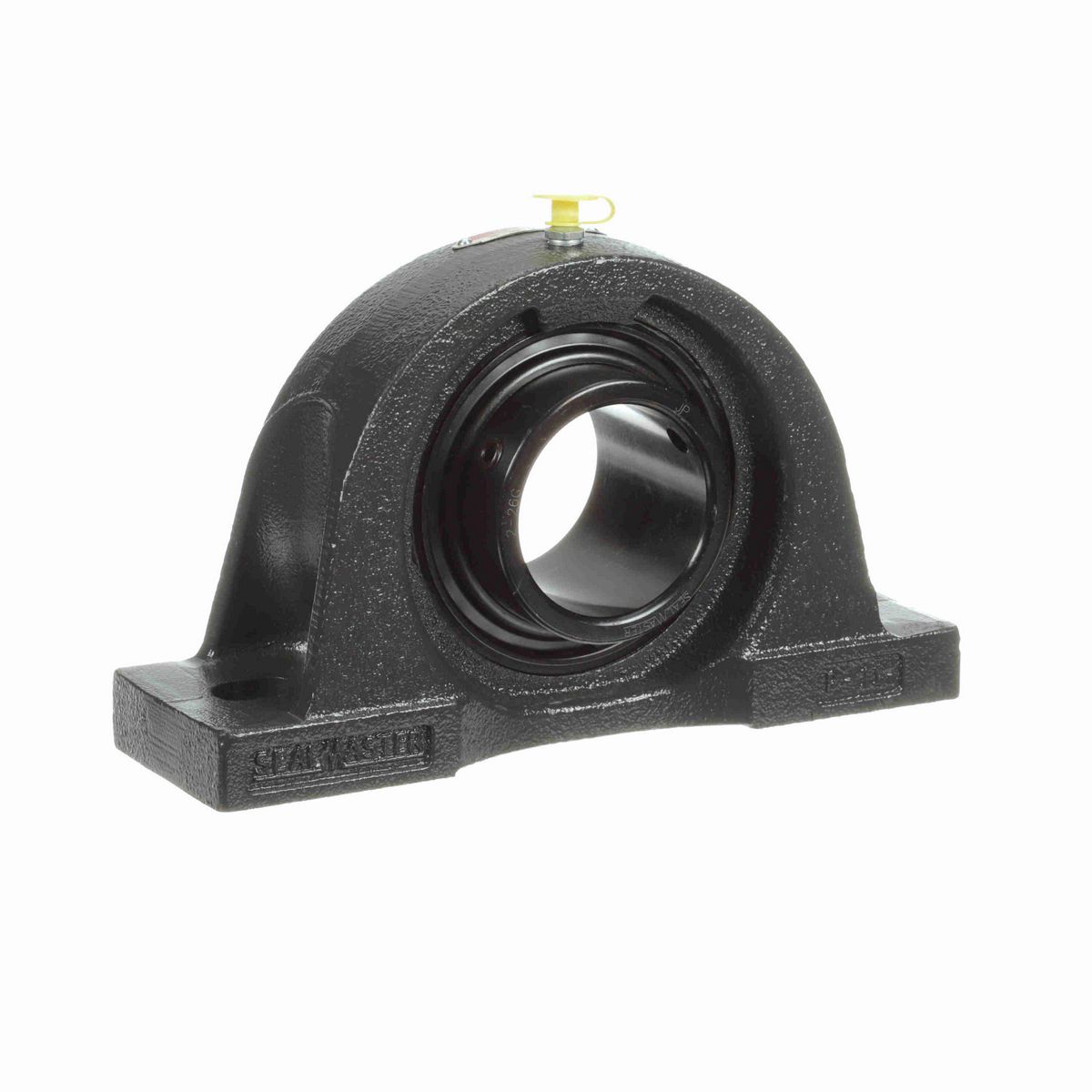 Sealmaster Mounted Cast Iron Two Bolt Pillow Block Ball Bearing - 52100 Bearing Steel, Black Oxided - Setscrew Lock - NP-38C