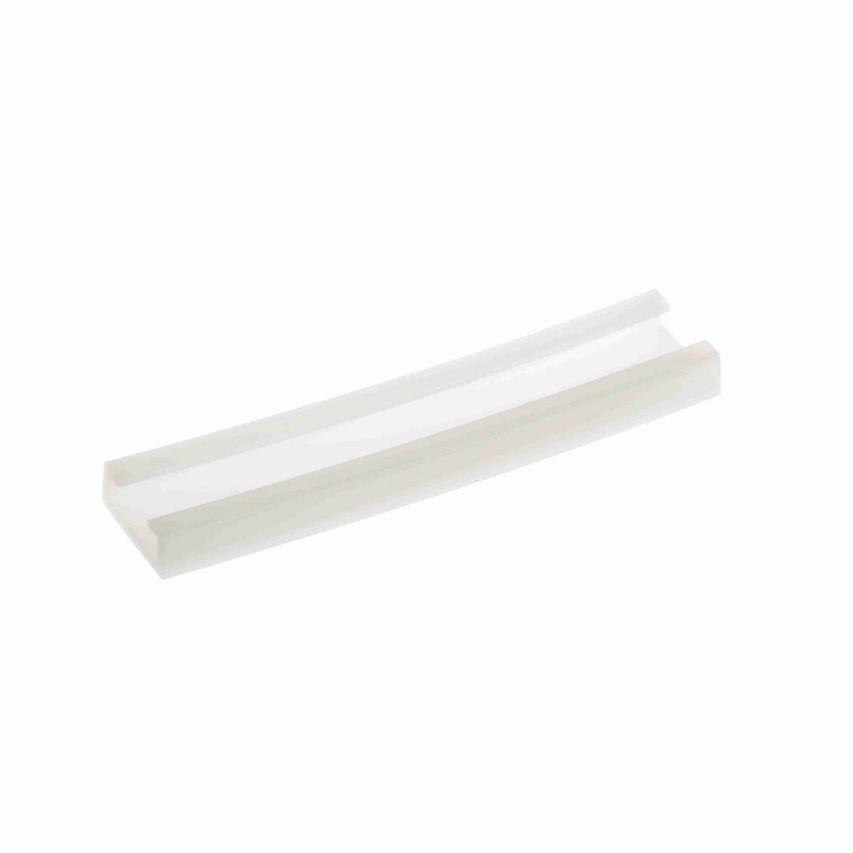 System Plast Bar Cover: 1.27"W X 0.49"H X 120"L White UHMW-PE - VG-P2510NBC-10