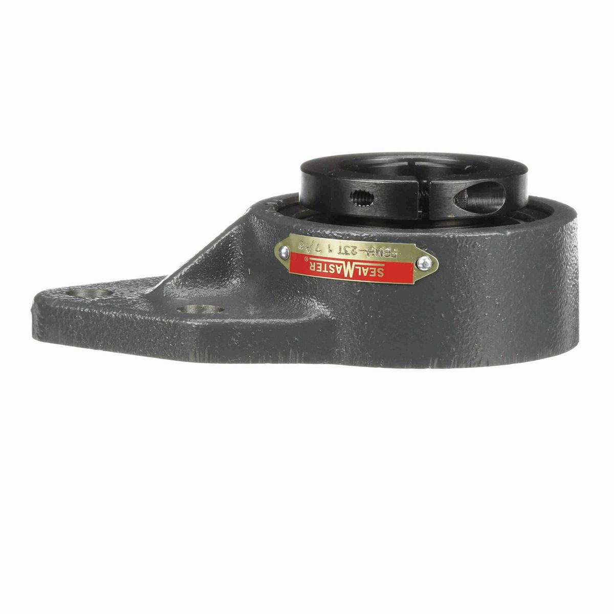 Sealmaster Mounted Cast Iron Three Bolt Flange Bracket Ball Bearing - 52100 Bearing Steel, Black Oxided - Concentric Lock - FBMH-23T