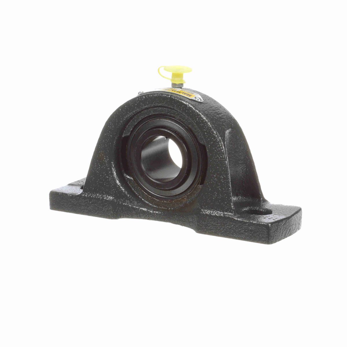 Sealmaster Mounted Cast Iron Two Bolt Pillow Block Ball Bearing - 52100 Bearing Steel, Black Oxided - Setscrew Lock - Air Handling Housing Fit, Noise Tested - NP-19 CXU
