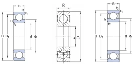 Радиальные шарикоподшипники HGF 16010-ZZ