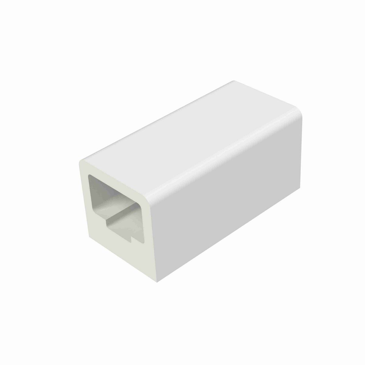 Rexnord Loose 3.35 Inch Wide White D Shaped SideGrip™ Gripper in EPDM 50 Shore A Material - 114-582-5