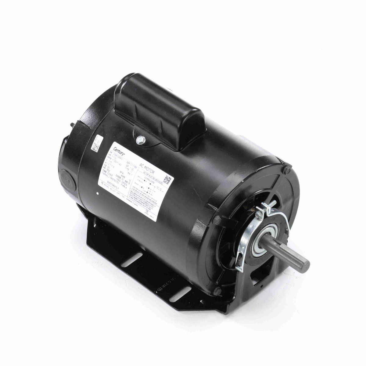 Century Refrigeration Motor, 1 1/3 HP, 1 Ph, 60 Hz, 115 V, 1800 RPM, 56Z Frame, OPEN - SV2104V1L1