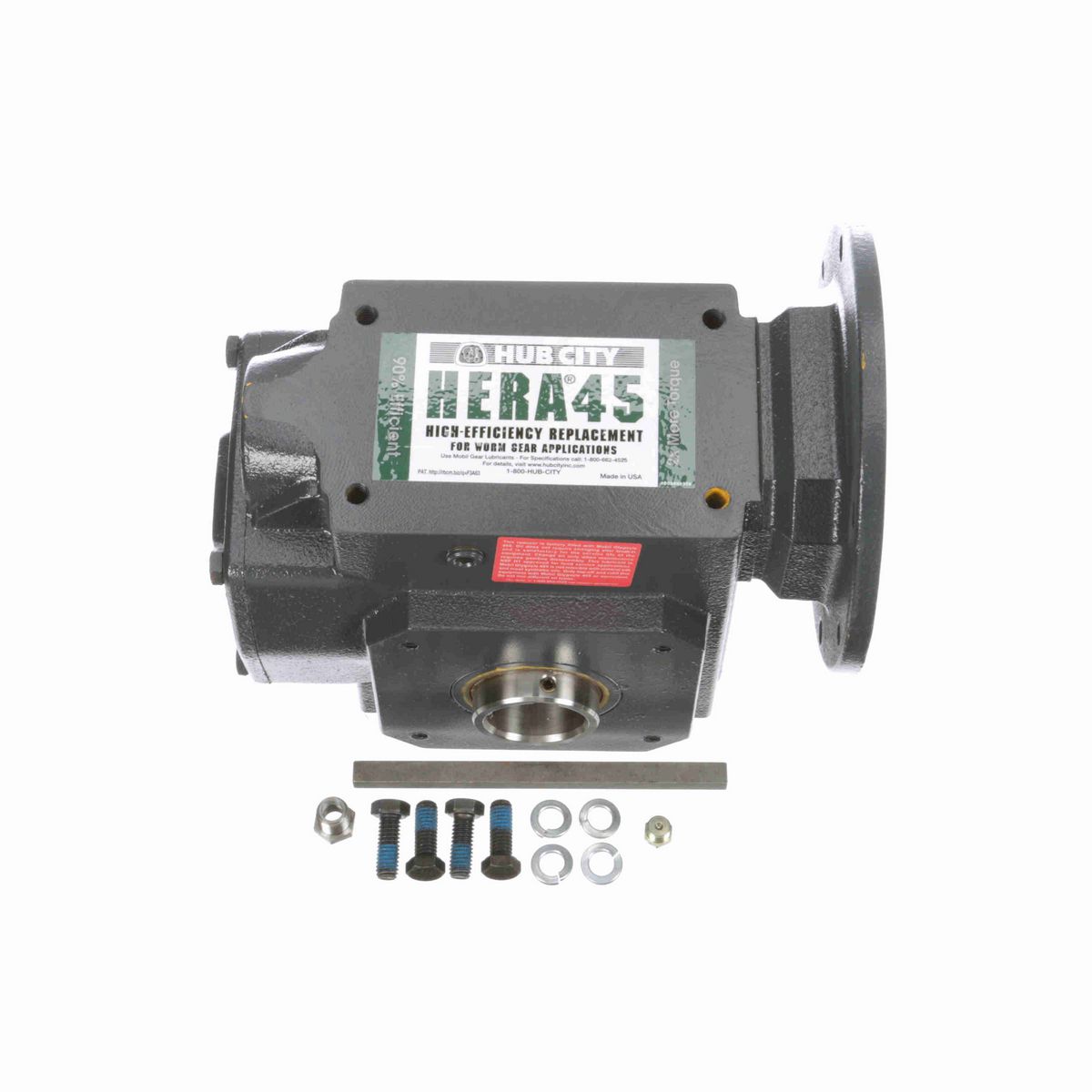 Hub City HERA Gear Reducer HERA Cast Iron Helical-Hypoid Reducer - HERA45ES 15.60 56C 1.500