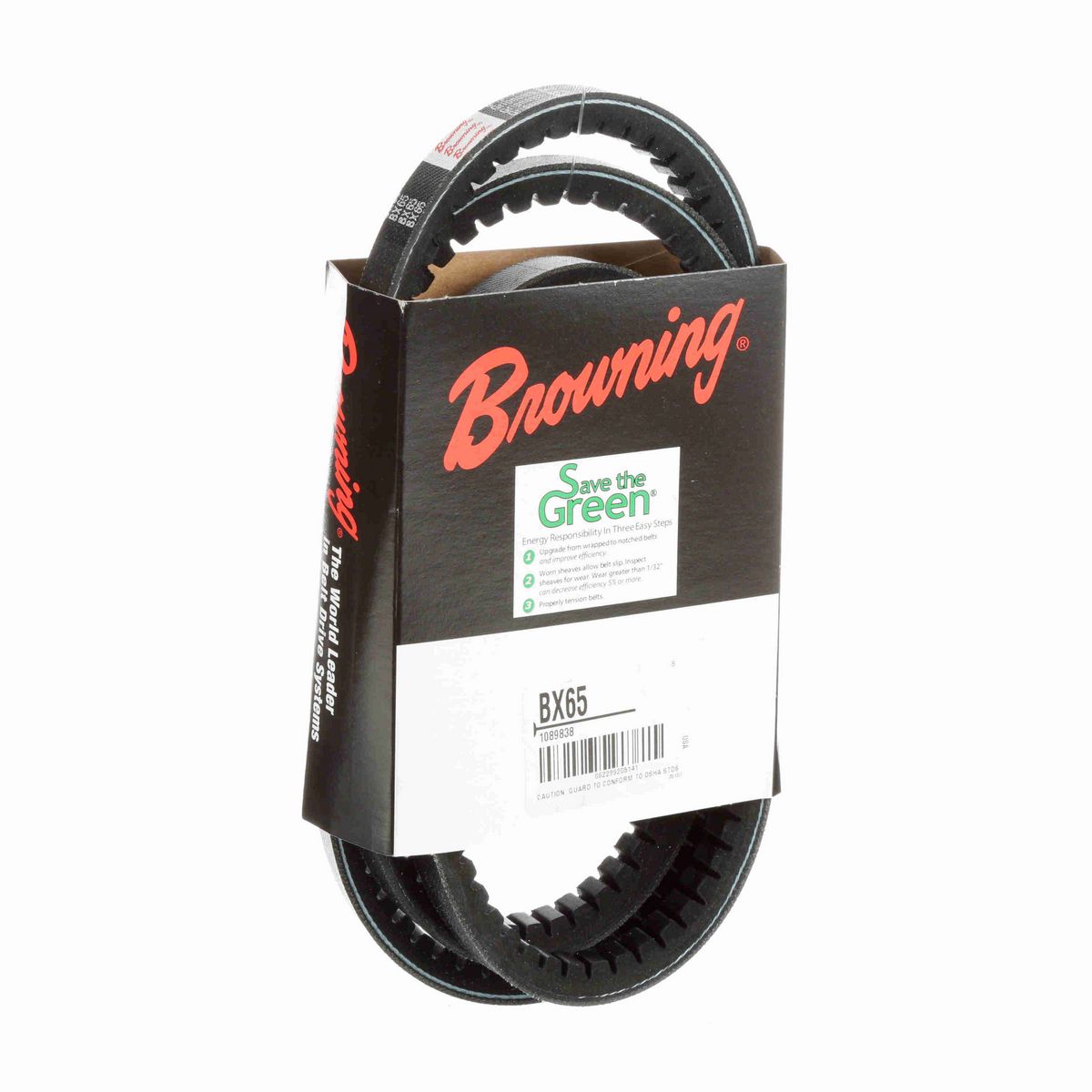 Browning EPDM Notched Belt 98% Efficient - BX65