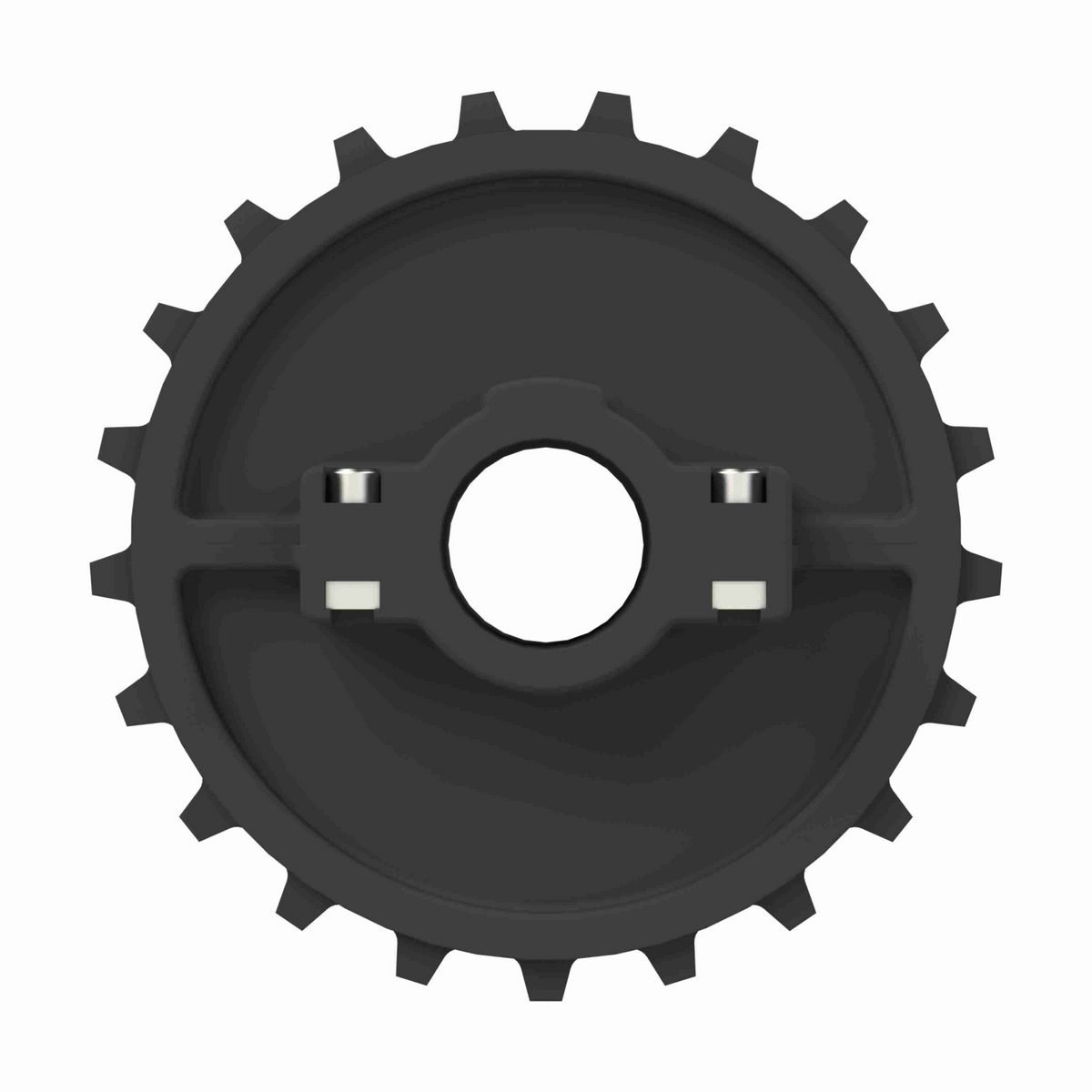 Rexnord 7700 Series Split Molded Nylon Sprocket with 21 Teeth and 1-1/2in Round Idler Bore - 614-63-19