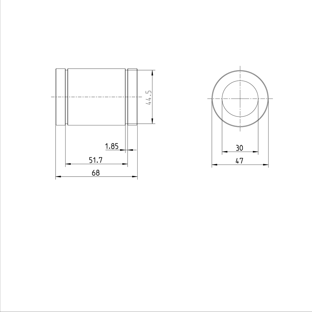 Стандартная линейная втулка Bosch Rexroth KBM-30-DD-NR & [R060203030]