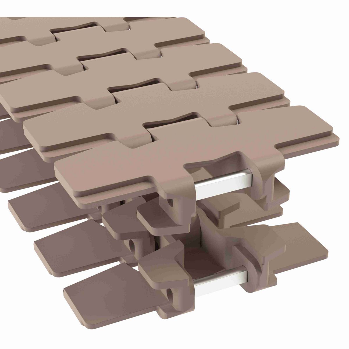 Rexnord 879TAB BO Side-flexing Solid Top Tight Radius, Material: Tan Low Friction, Width: 4.5in, Pitch: 1.5in - L0879605422