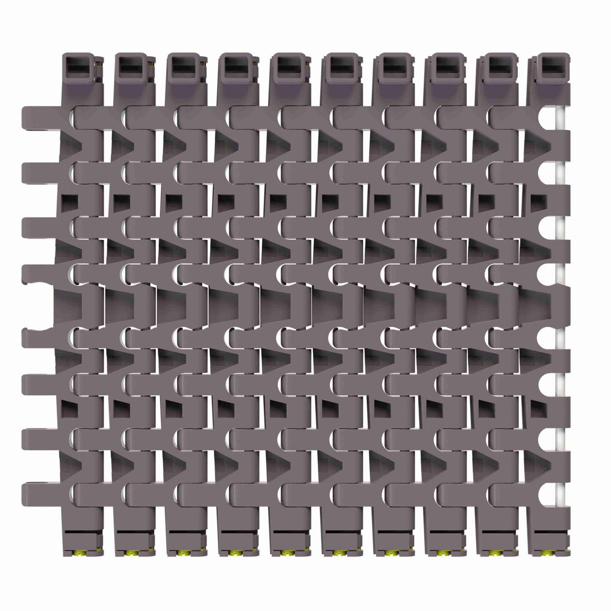 Rexnord 7956GT Side-flexing Flush Grid, Material: Brown High Performance, Width: 12in, Pitch: 1.25in - 10324700