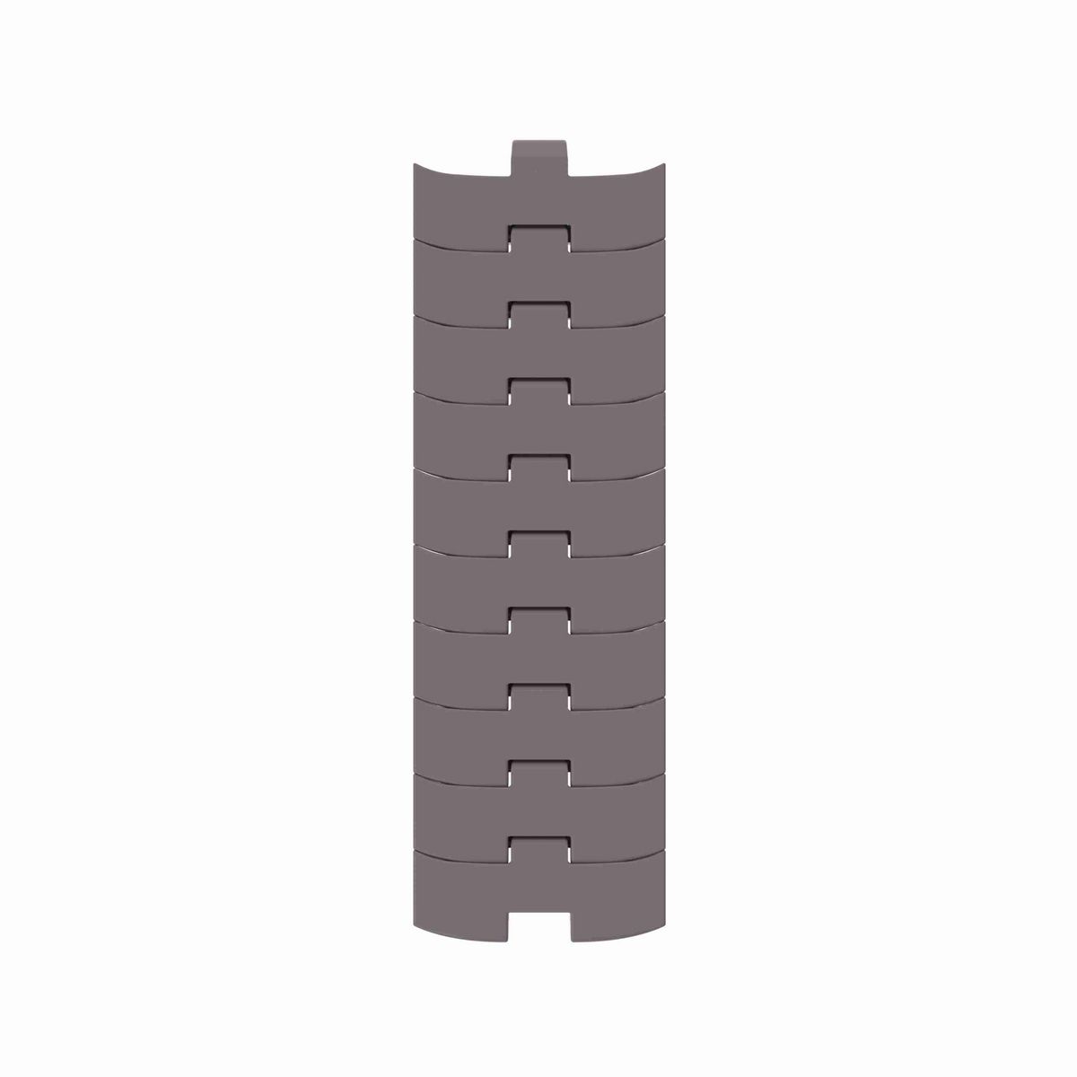 Rexnord 1055 FTLPC Side-flexing Solid Top, Material: Brown High Performance, Width: 3.25in, Pitch: 1in - 81429731