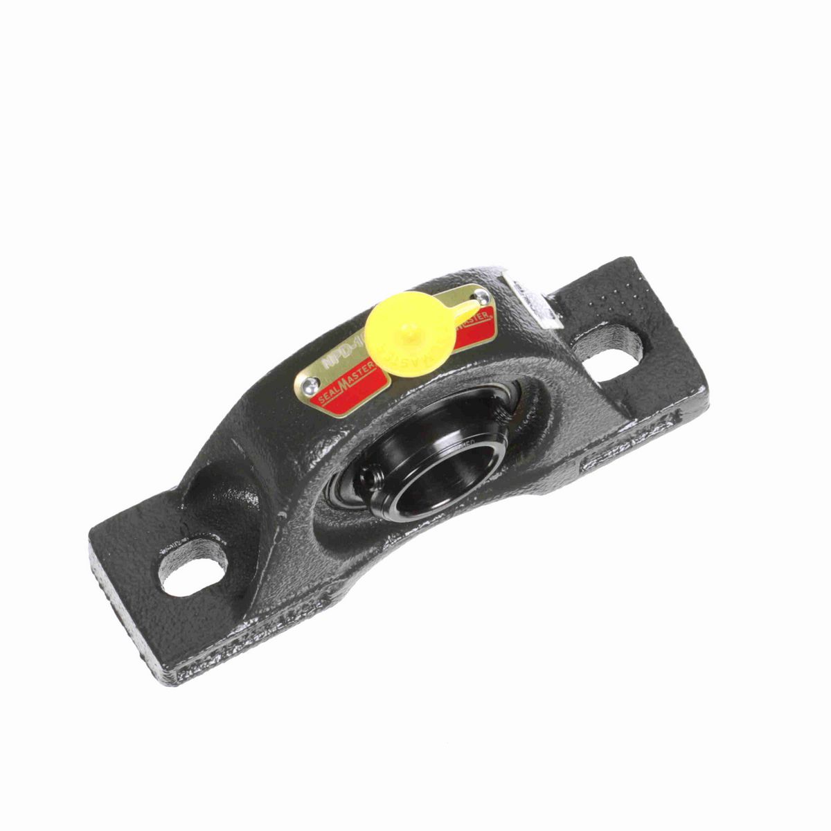 Sealmaster Mounted Cast Iron Two Bolt Pillow Block Ball Bearing - 52100 Bearing Steel, Black Oxided - Double Setscrew Lock - NPD-15