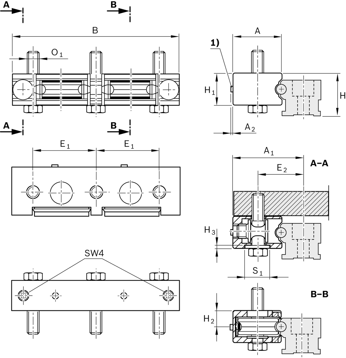 Двойной подшипник кулачкового ролика Bosch Rexroth LWA-052-SNS-FS-E-0 [R190435210]
