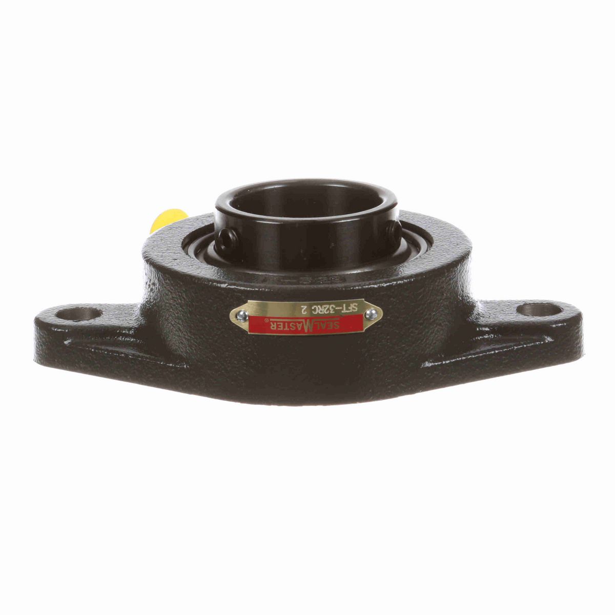 Sealmaster Mounted Cast Iron Two Bolt Flange Ball Bearing - 52100 Bearing Steel, Black Oxided - Setscrew Lock - SFT-32RC