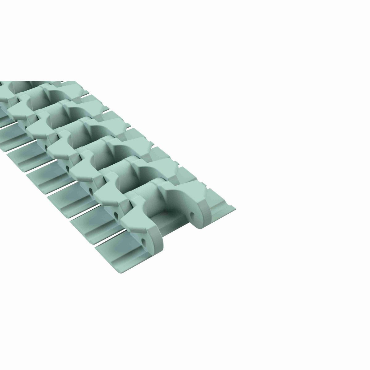 Rexnord 882TAB Side-flexing Solid Top, Material: Heat Stabilized (Green), Width: 4.5in, Pitch: 1.5in - 81434222