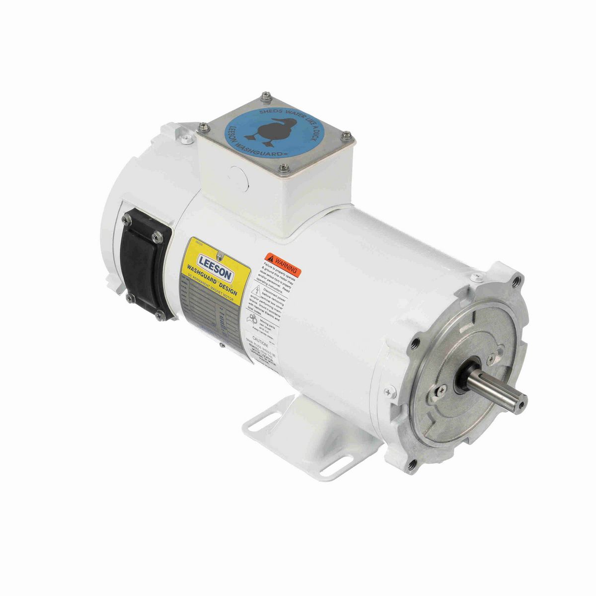 LEESON White Duck™ Washdown Motor, 0.75 HP, 90 V, 1750 RPM, S56C Frame, TENV - 108228.00