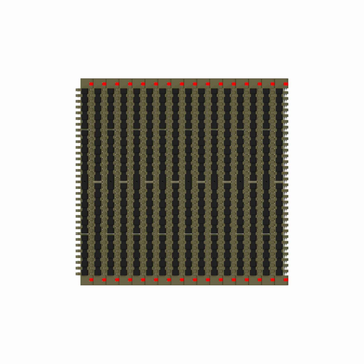 Rexnord 8505 RubberTop® Straight Running RubberTop®, Material: Khaki High Temperature, Width: 18in, Pitch: 0.75in - 10343038