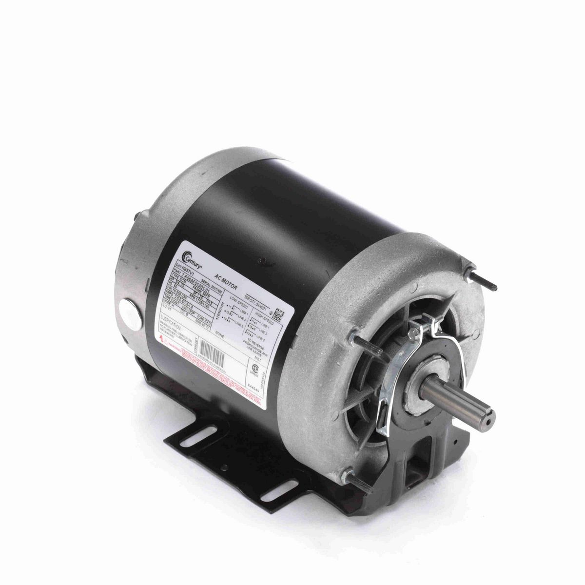 Century Fan and Blower Motor, 3/4-.33 HP, 3 Ph, 60 Hz, 200-230 V, 1800 RPM, 56 Frame, ODP - H657V1