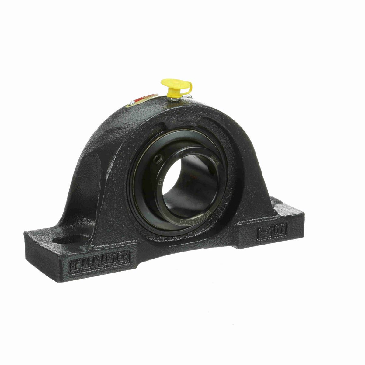 Sealmaster Mounted Cast Iron Two Bolt Pillow Block Ball Bearing - 52100 Bearing Steel, Black Oxided - Setscrew Lock - NP-208