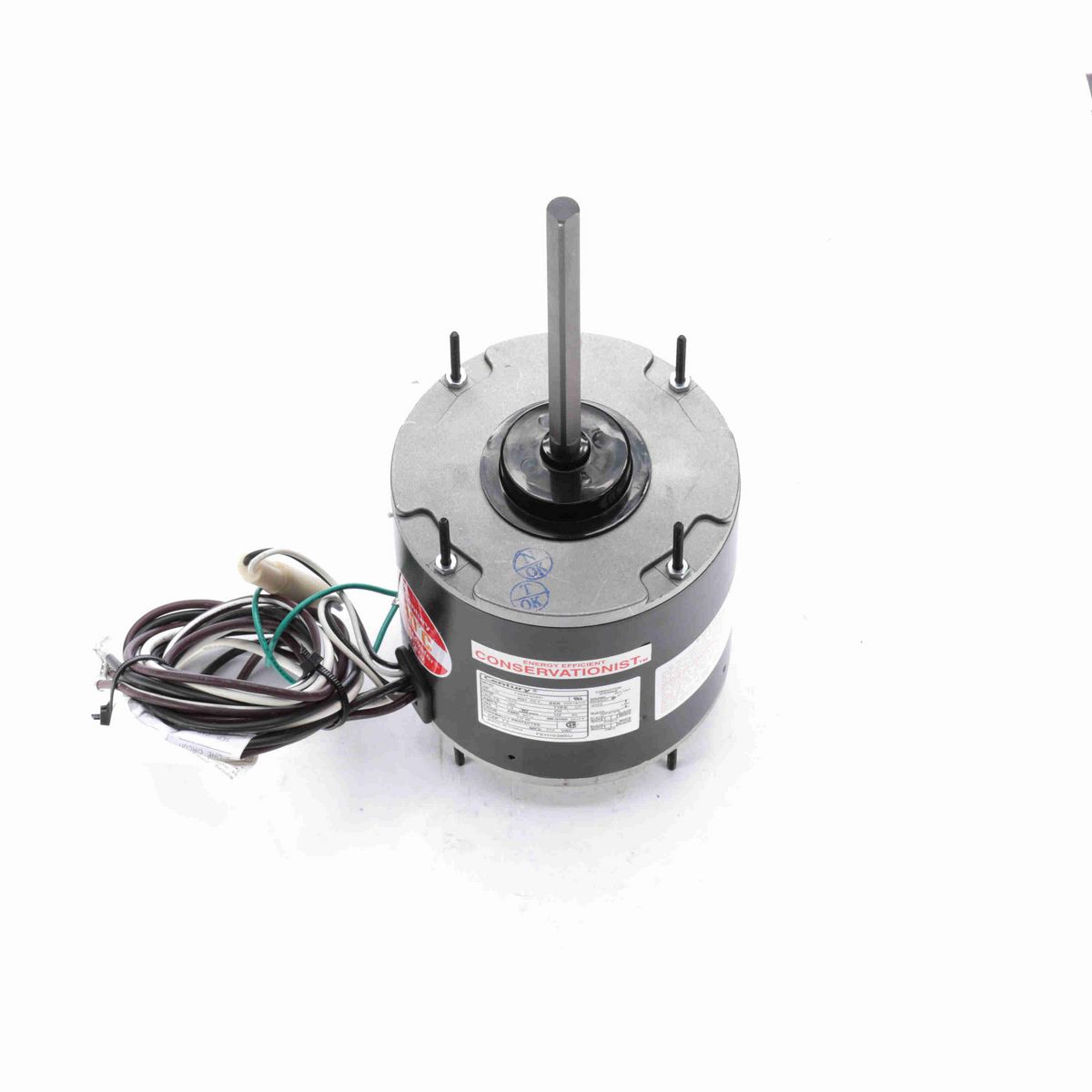 Century HEATMASTER® ULTRA Condenser Fan Motor, 1/3 HP, 1 Ph, 60 Hz, 460 V, 1075 RPM, 1 Speed, 48 Frame, TEAO - FEH1036SU