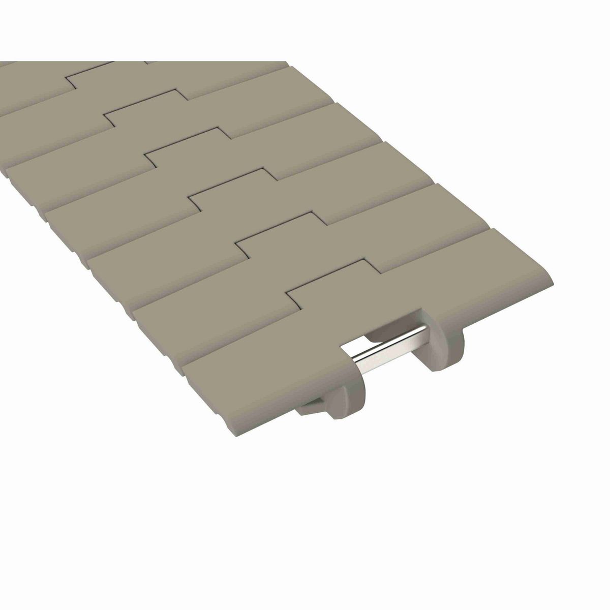 Rexnord 882TAB Side-flexing Solid Top, Material: Heat Stabilized (Green), Width: 6in, Pitch: 1.5in - 10482888