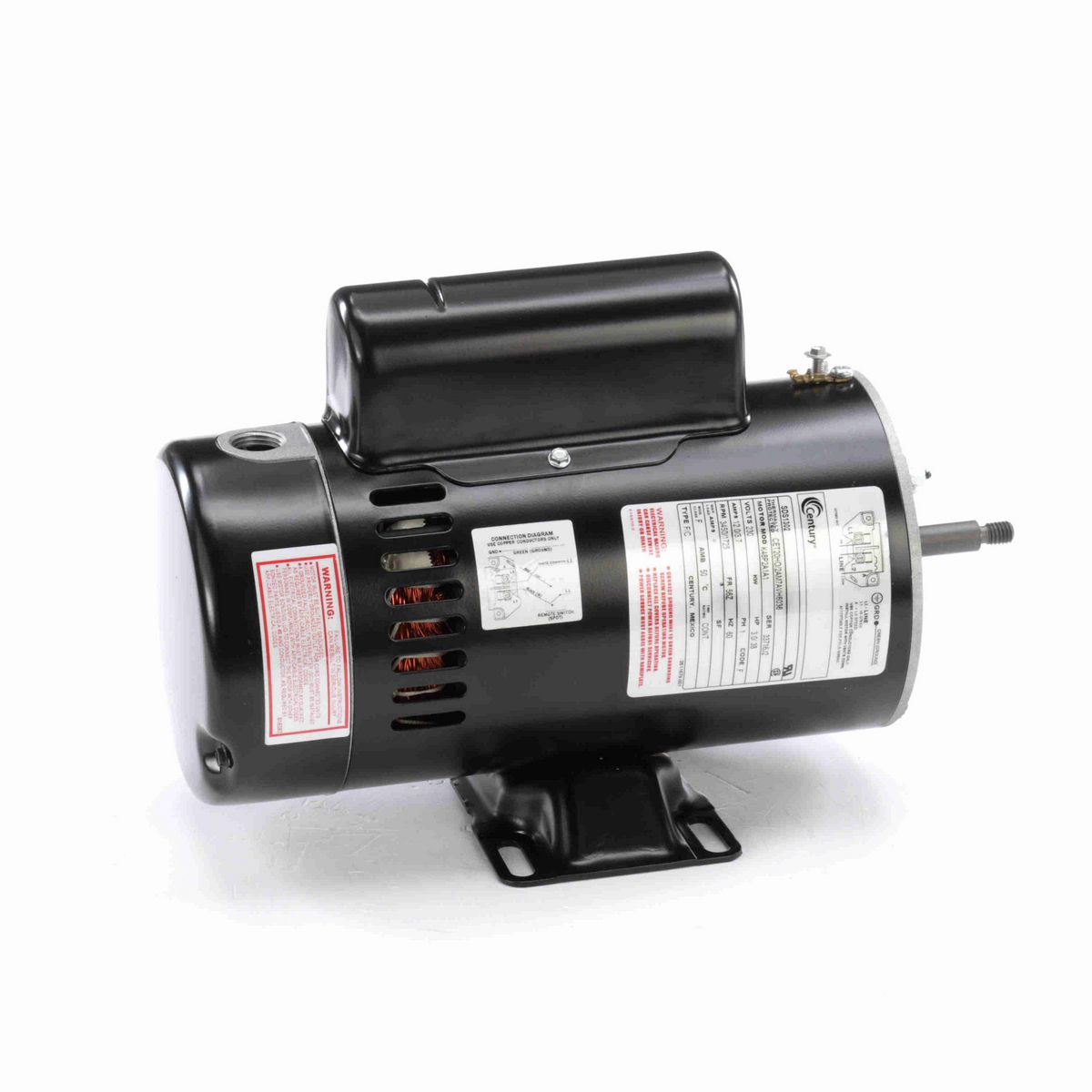 Century Pool Pump Motor, 3.0/.38 HP, 1 Ph, 60 Hz, 230 V, 3600 RPM, 56Z Frame, ODP - SDS1302