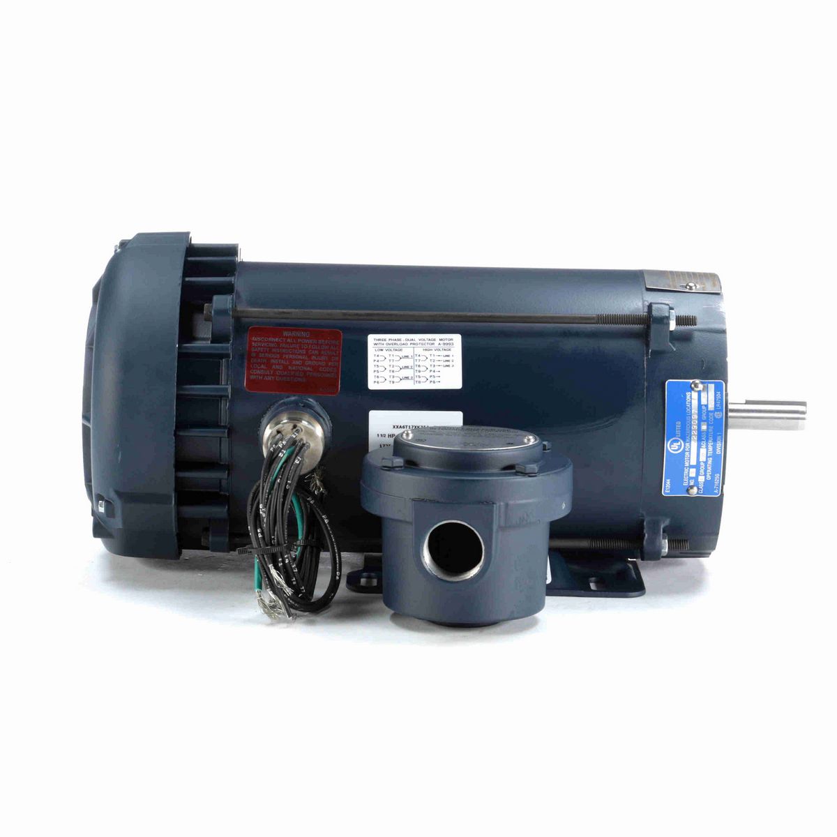LEESON Explosion Proof Motor, 1.50 HP, 3 Ph, 60 Hz, 230/460 V, 1800 RPM, 56C Frame, EPFC - 119440.00