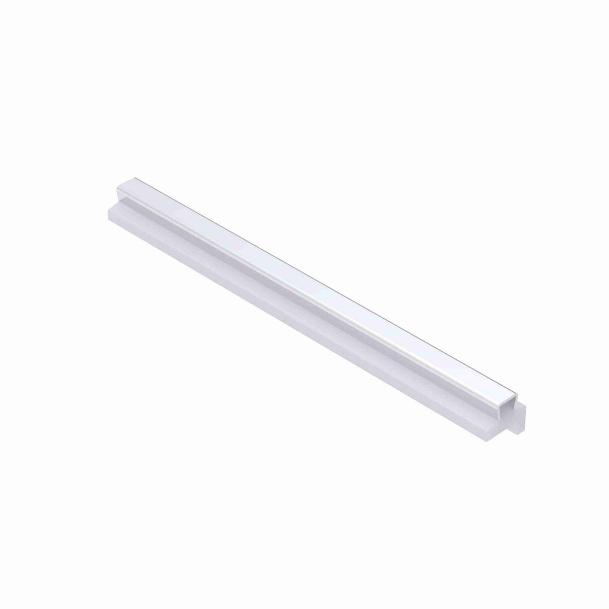 System Plast Ell Tee Guide Rail: 1.25"W X 1.21"H X 120"L White UHMW-PE - VG-SSLTS-1.0X.38-10