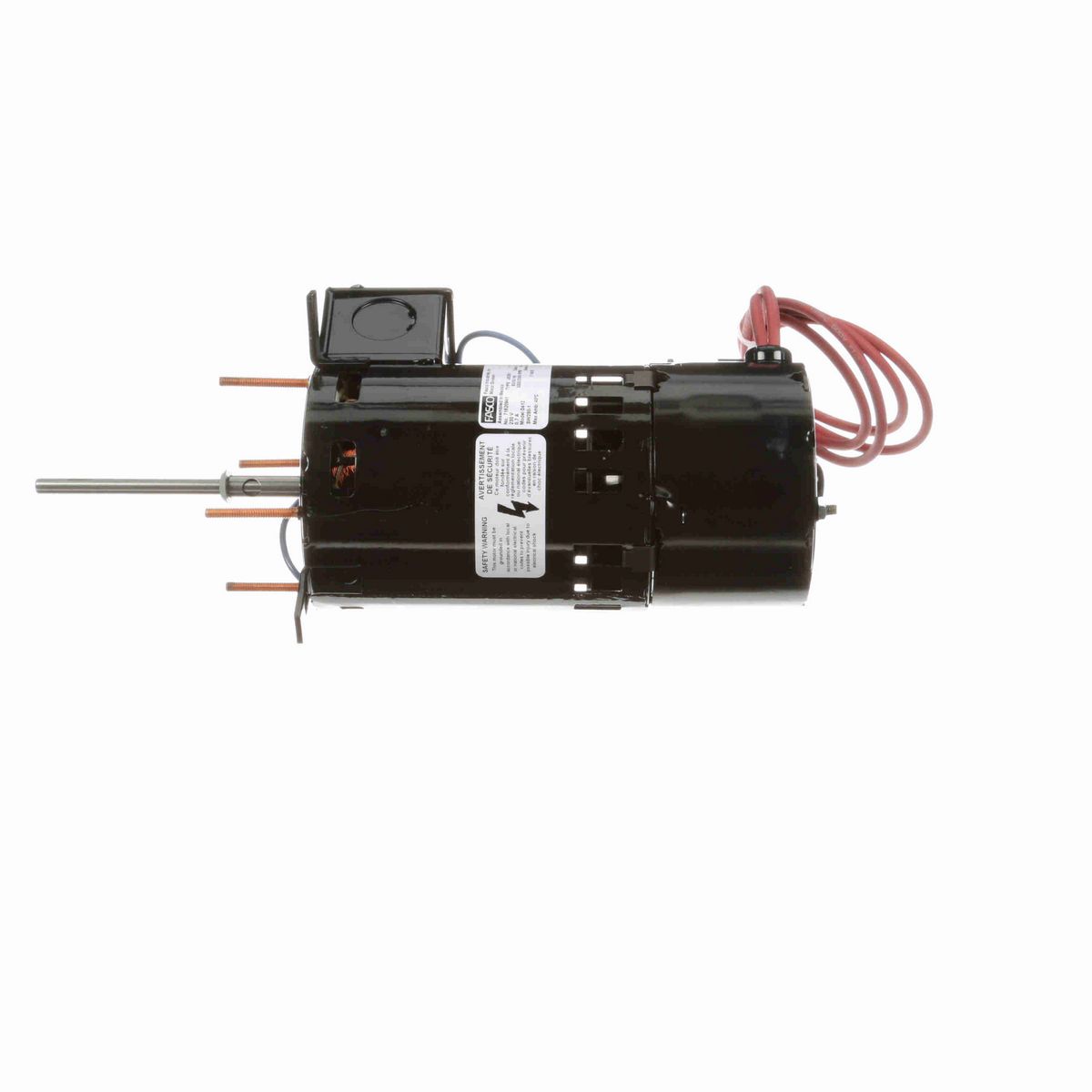 FASCO Draft Inducer Motor, 1/9 HP, 1 Ph, 60 Hz, 230 V, 3000/2500 RPM, 1 Speed, 3.3" Diameter, OAO - D412