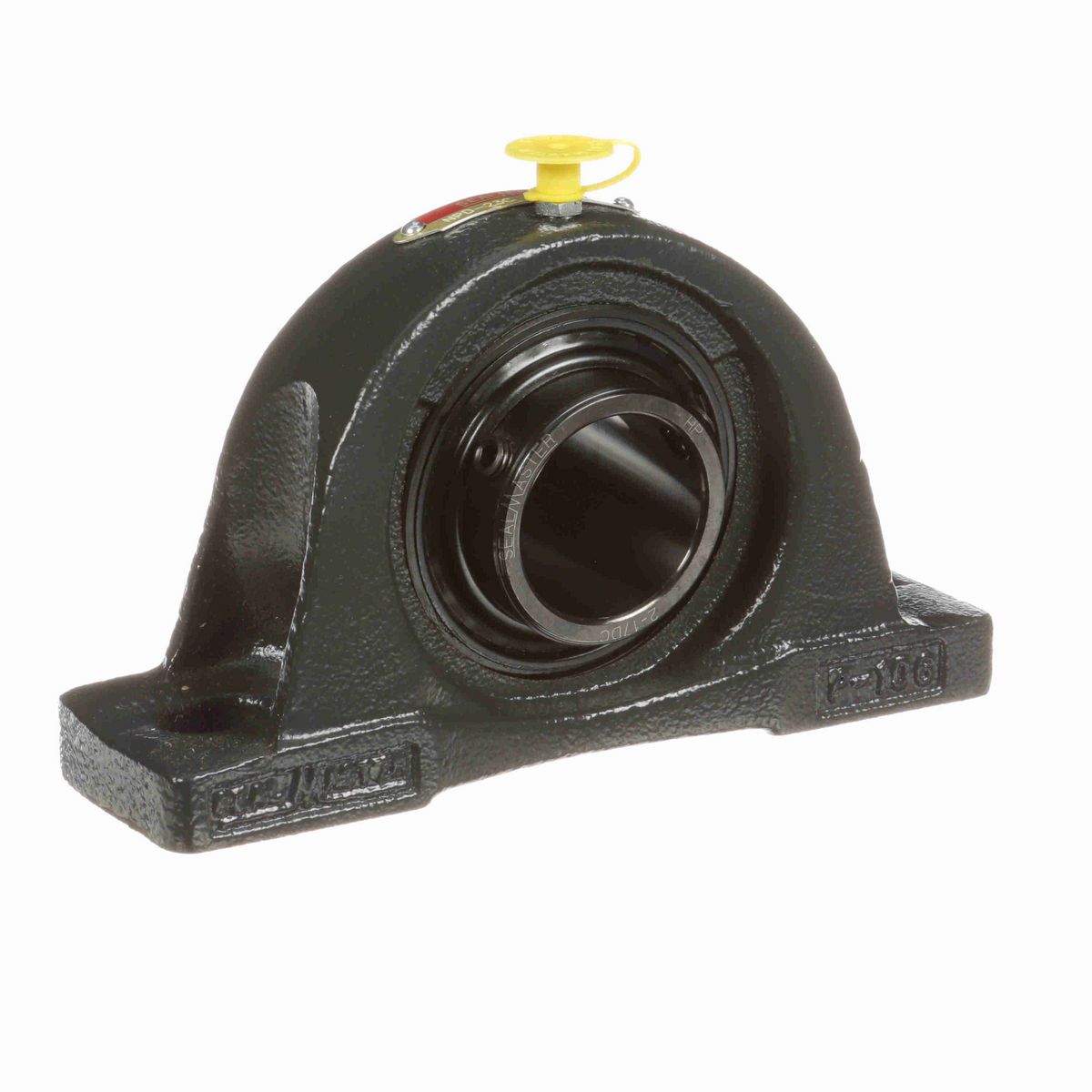 Sealmaster Mounted Cast Iron Two Bolt Pillow Block Ball Bearing - 52100 Bearing Steel, Black Oxided - Double Setscrew Lock - NPD-23C