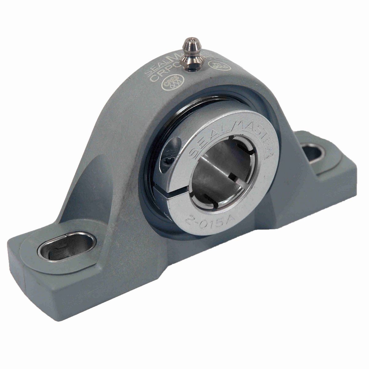 Sealmaster Mounted Composite Two Bolt Pillow Block Ball Bearing - 52100 Bearing Steel, Phosphorus Nickel Coated - Concentric Lock - Corrosion Resistant - CRPC-PN12T