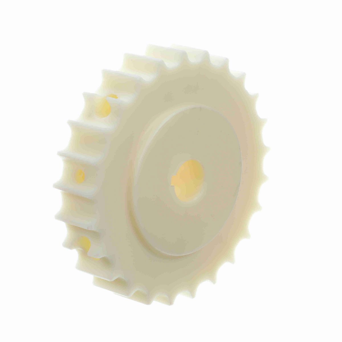 System Plast 881 Series Split Machined Sprocket with 25 Teeth, a 1in Round Shaft-Ready Bore and Setscrew - 881-25R1-DMS-SS