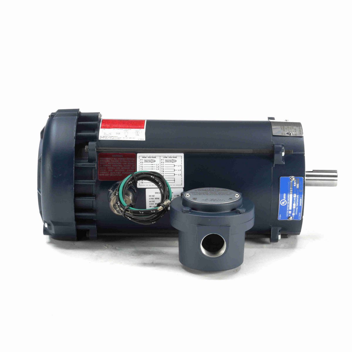 LEESON Explosion Proof Motor, 2 & 1.50 HP, 3 Ph, 60 & 50 Hz, 230/460 & 190/380 V, 1800 & 1500 RPM, 145TC Frame, EPFC - 122175.00